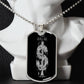 TREE DOLLAR SIGN - SILVER DESIGN - DOG TAG NECKLACE - The Shoppers Outlet