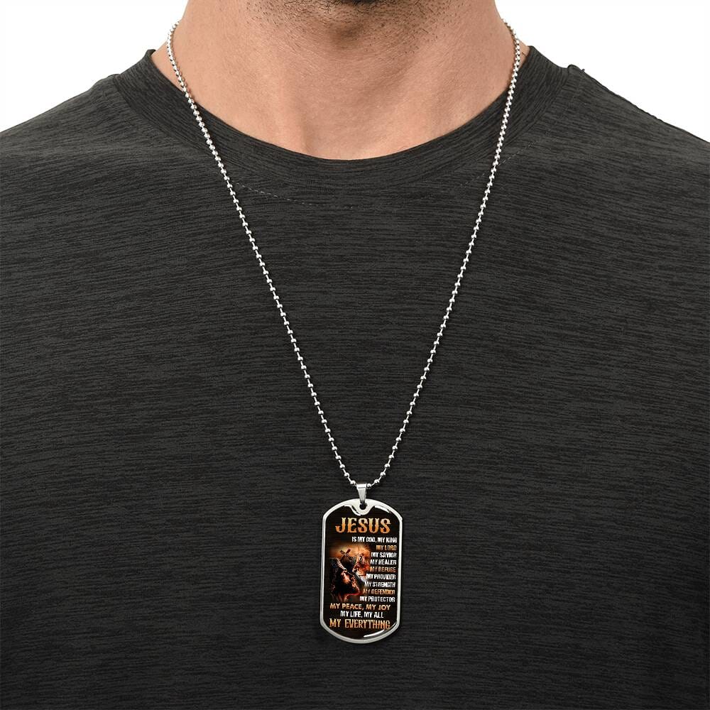 Inspirational - Jesus Is - Dog Tag Necklace - The Shoppers Outlet