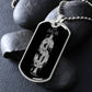 Silver Tree Dollar Sign - Dog Tag Necklace - The Shoppers Outlet