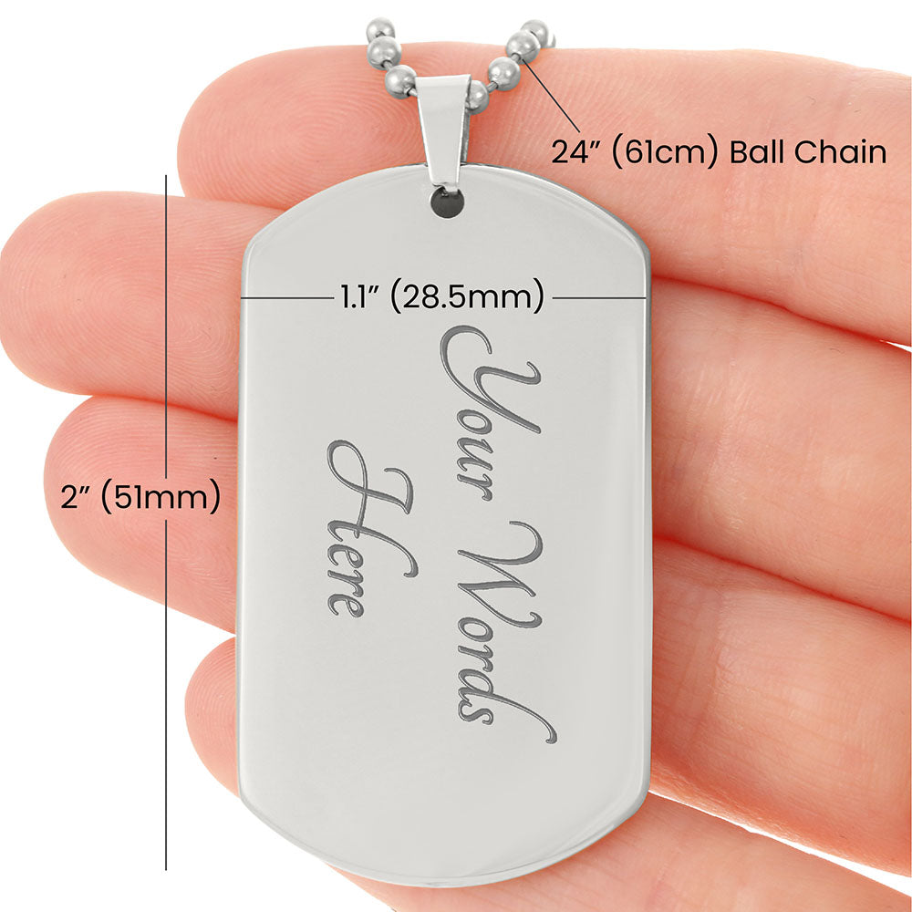 Faith - Jesus Cross - Dog Tag Necklace