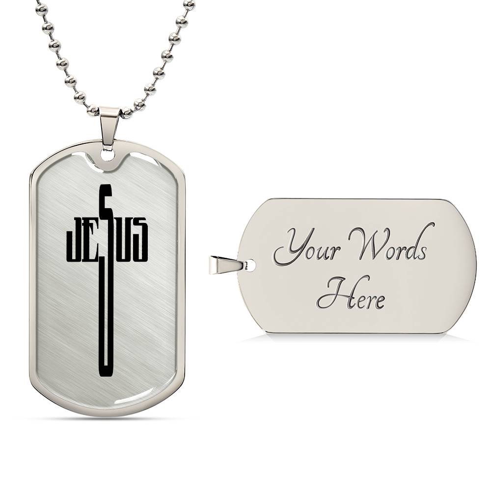 Faith - Jesus Cross - Dog Tags - The Shoppers Outlet