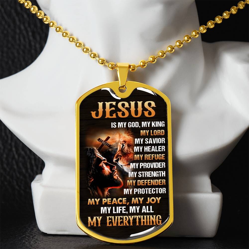 Inspirational - Jesus Is - Dog Tag Necklace - The Shoppers Outlet