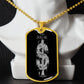 Silver Tree Dollar Sign - Dog Tag Necklace - The Shoppers Outlet