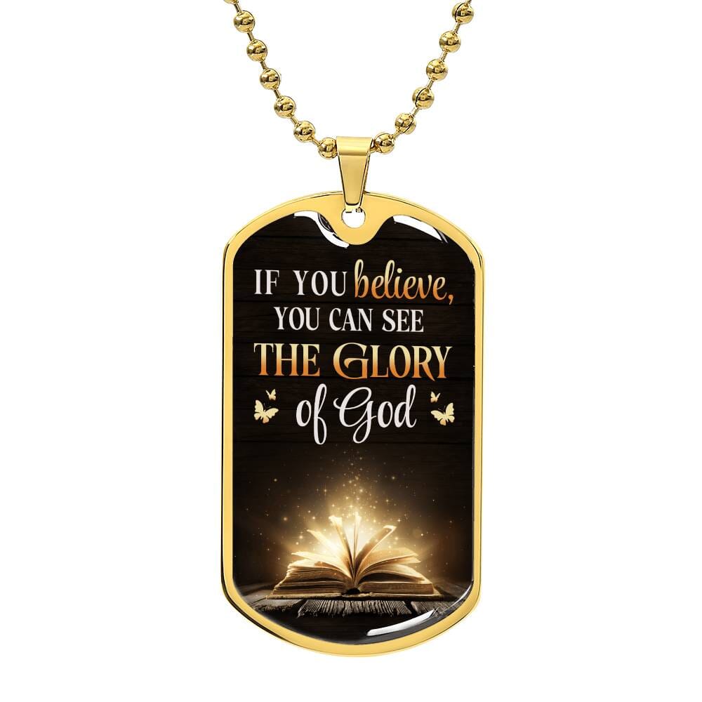 Inspirational - If You Believe - Dog Tag Necklace - The Shoppers Outlet