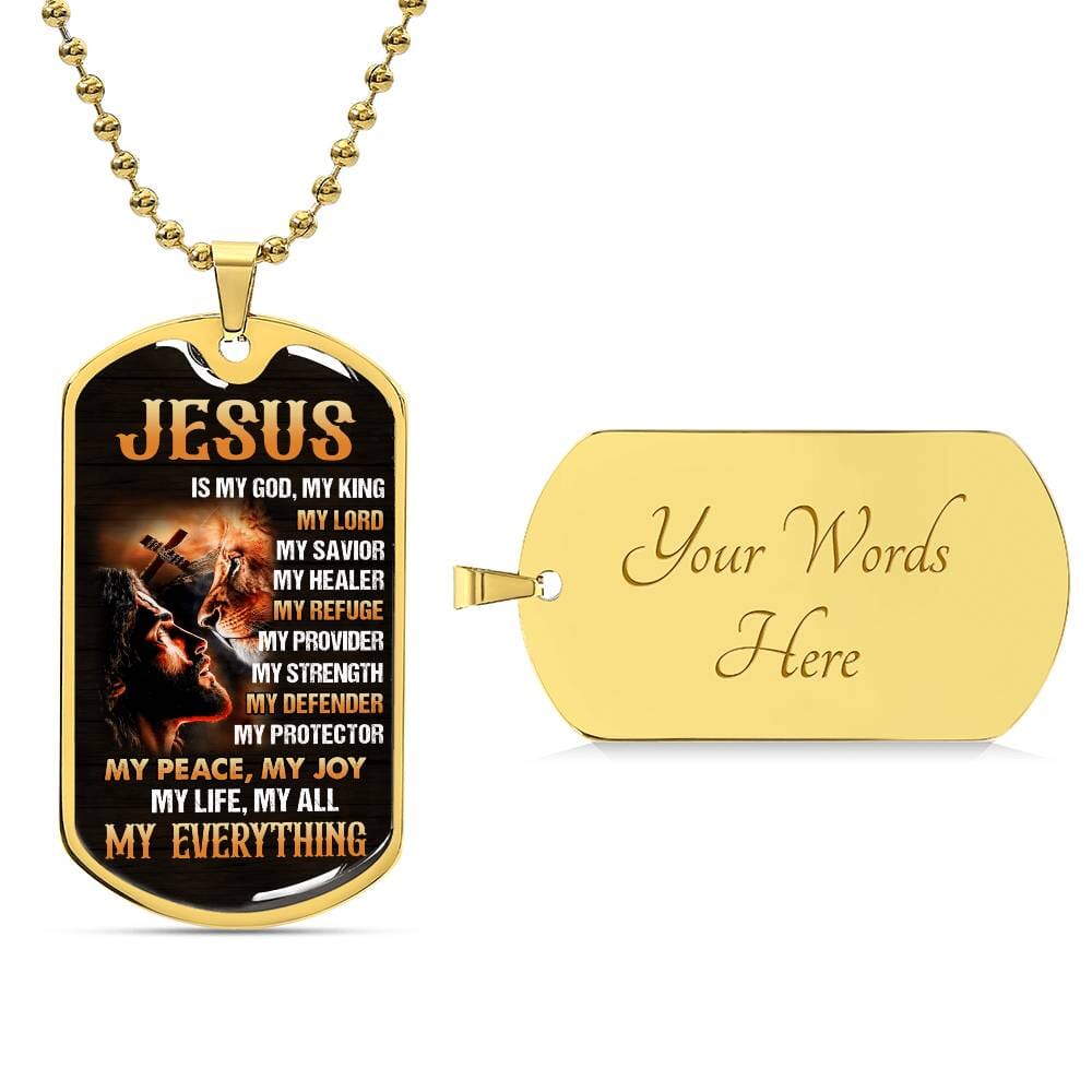 Inspirational - Jesus Is - Dog Tag Necklace - The Shoppers Outlet