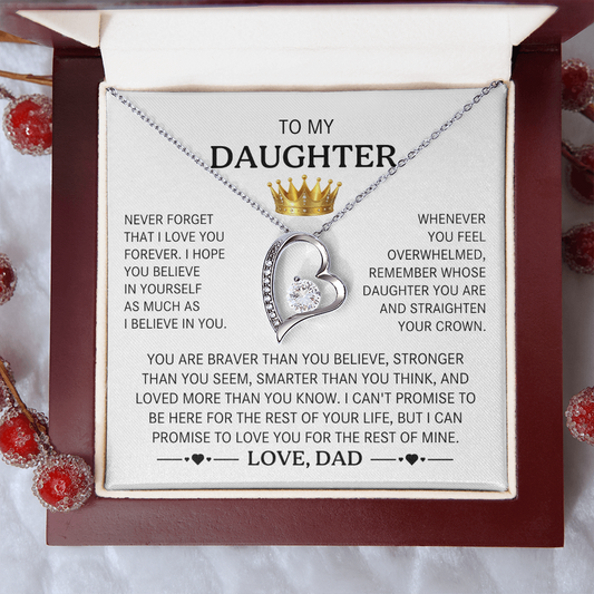 Gift For Daughter - Never Forget That I Love You - Forever Love Necklace