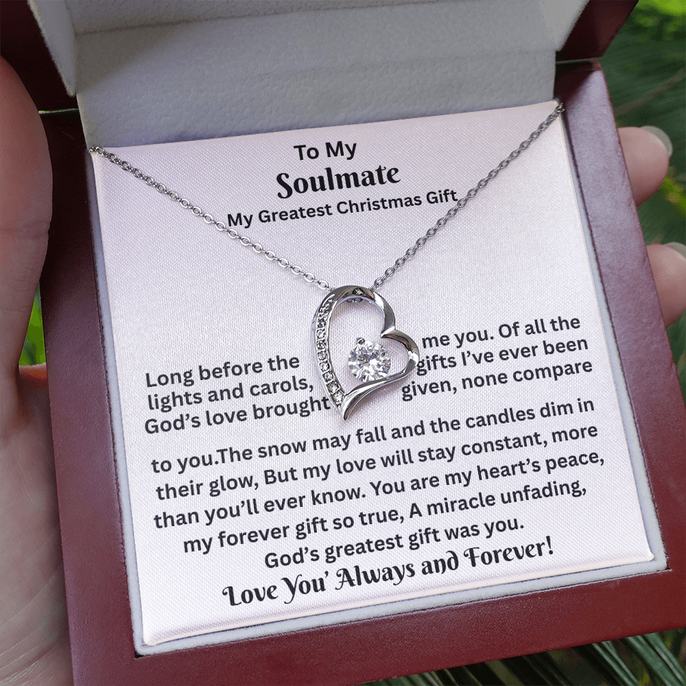 Gift For Soulmate - My Greatest Christmas Gift - Forever Love Necklaces