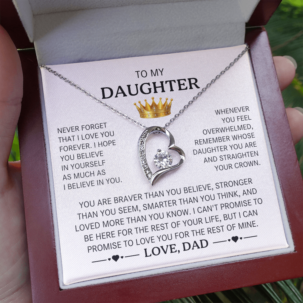 Gift For Daughter - Never Forget That I Love You - Forever Love Necklace