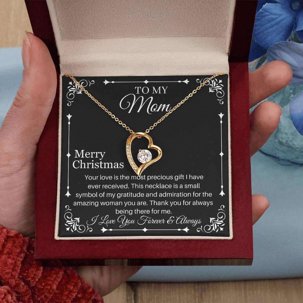 Mom - Your Love Is The Most Precious Gift - Merry Christmas - Forever Love Necklaces - The Shoppers Outlet