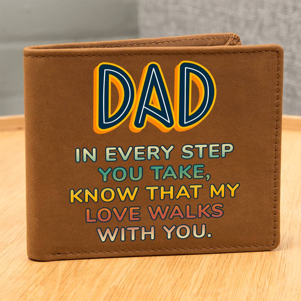 Graphic Leather Wallet - Dad - In Every Step You Take - The Shoppers Outlet
