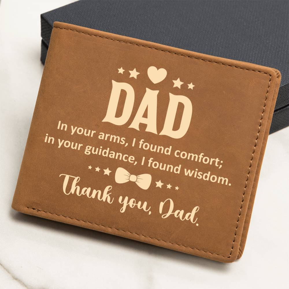 Graphic Leather Wallet - Thank You Dad - The Shoppers Outlet