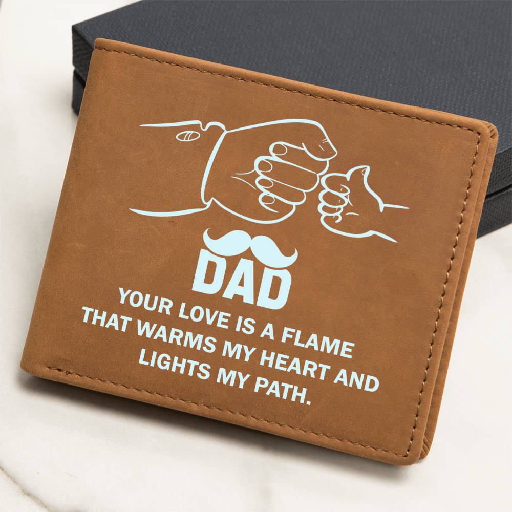 Graphic Leather Wallet - Your Love Is A Flame - The Shoppers Outlet