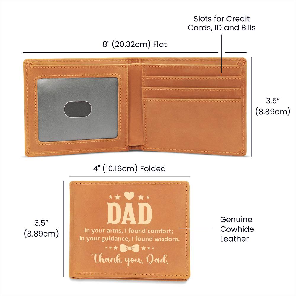 Graphic Leather Wallet - Thank You Dad - The Shoppers Outlet
