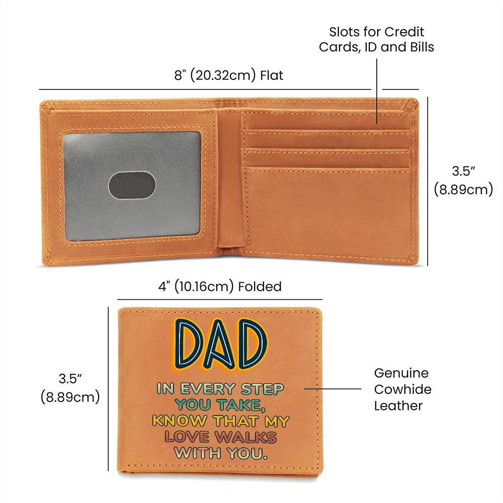 Graphic Leather Wallet - Dad - In Every Step You Take - The Shoppers Outlet