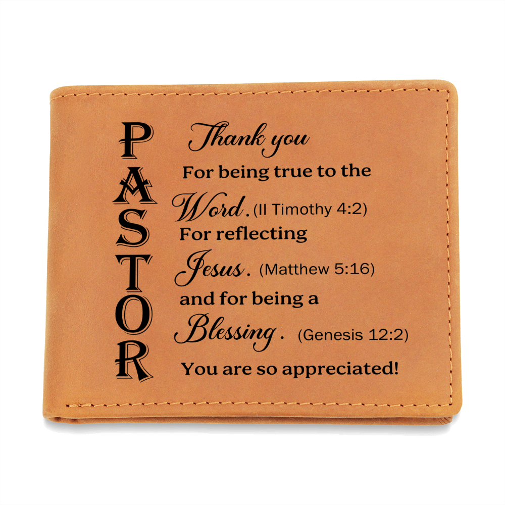 Christian Gifts For Pastors - You Are So Appreciated- Bible Verses - Graphic Leather Wallet