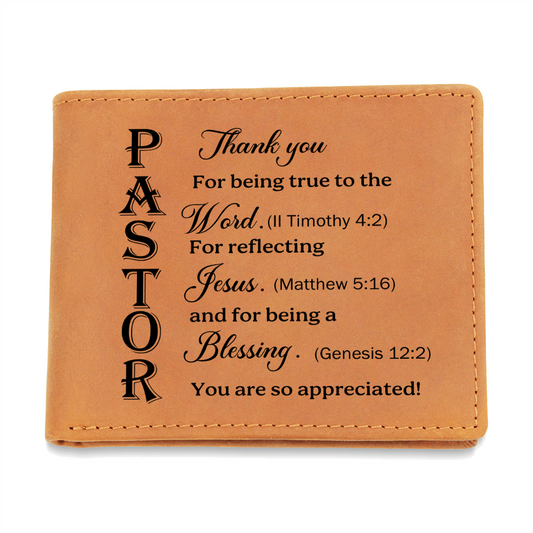 Christian Gifts For Pastors - You Are So Appreciated- Bible Verses - Graphic Leather Wallet - The Shoppers Outlet
