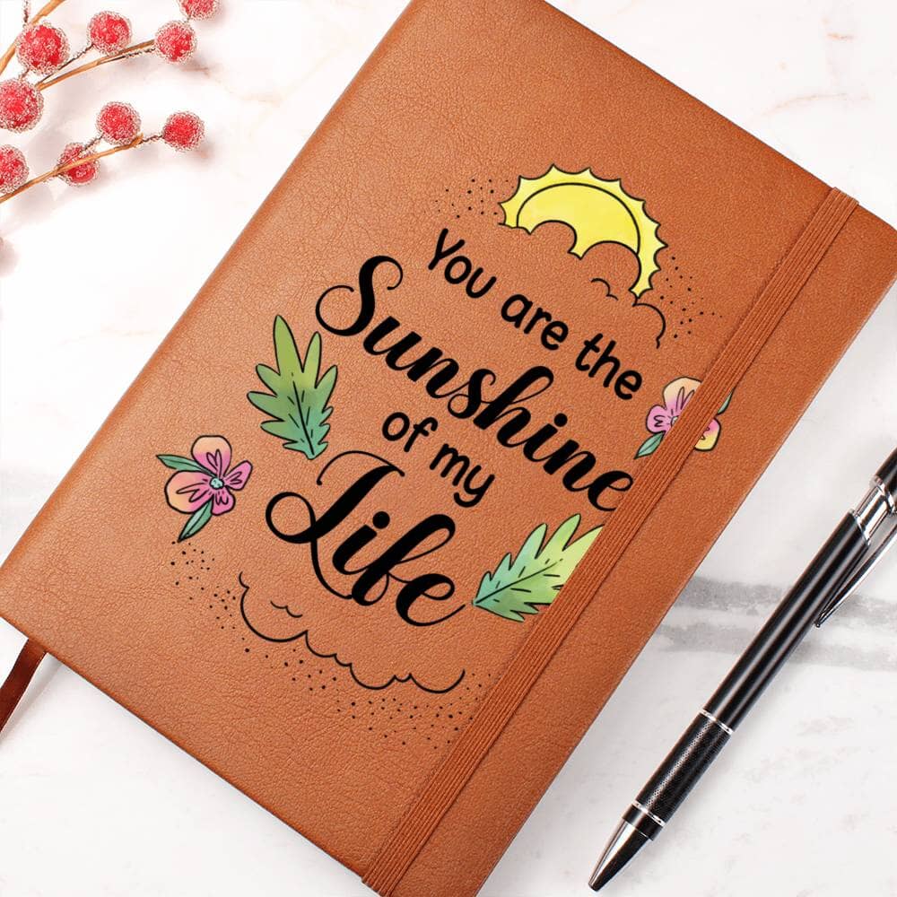 Graphic Leather Journal - You Are The Sunshine Of My Life - The Shoppers Outlet