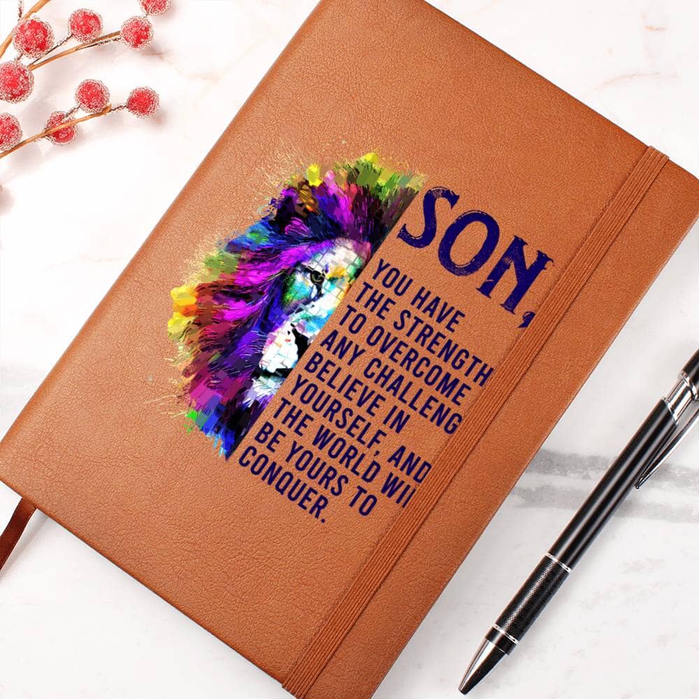 Graphic Leather Journal - Son - You Have The Strength - The Shoppers Outlet