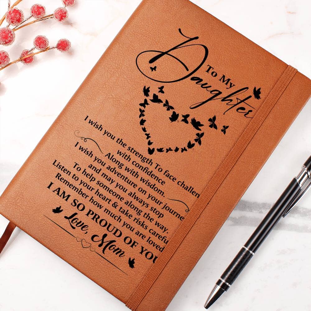 Graphic Leather Journal - Daughter - I Am So Proud Of You - The Shoppers Outlet