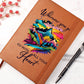 Graphic Leather Journal - Wherever You Go - Go With All Your Heart - The Shoppers Outlet