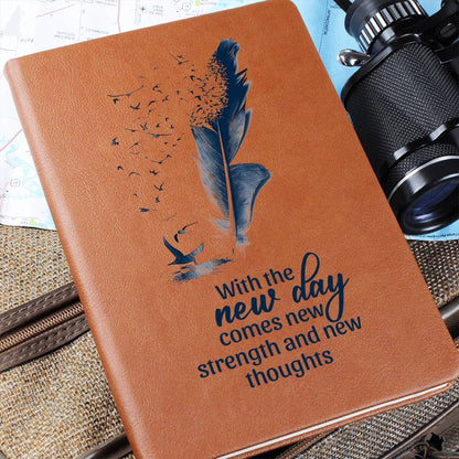 Graphic Leather Journal - With The New Day - The Shoppers Outlet