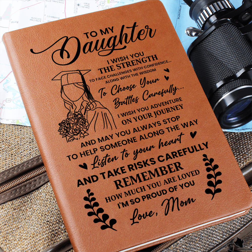 Graduation Gift - Gift For Daughter - Graphic Leather Journal - The Shoppers Outlet