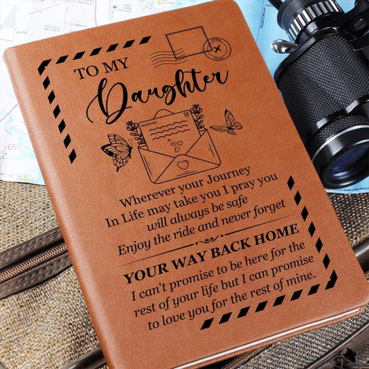 Graphic Leather Journal - A Journal To My Daughter - The Shoppers Outlet