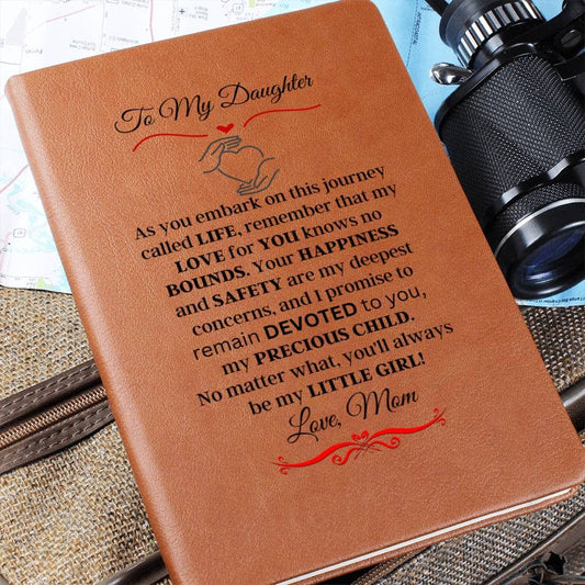 Graphic Leather Journal - Daughter - This Journey Called Life - Love Mom - The Shoppers Outlet