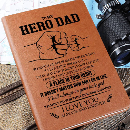 Graphic Leather Journal - My Hero Dad - The Shoppers Outlet