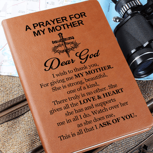 Graphic Leather Journal - A Prayer For My Mother - Dear God - The Shoppers Outlet