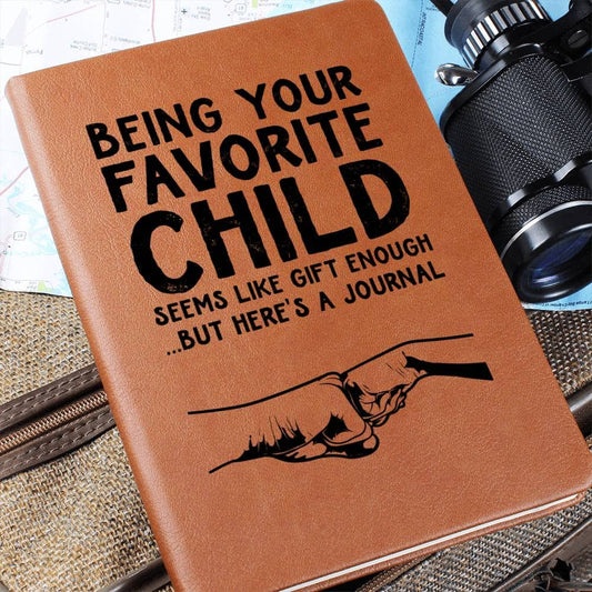 Graphic Leather Journal - Dad - Being Your Favorite Child - The Shoppers Outlet