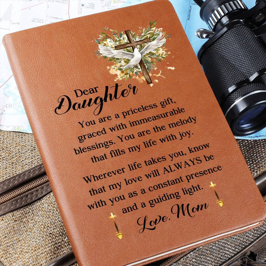 Graphic Leather Journal - Dear Daughter - You Are A Priceless Gift - The Shoppers Outlet