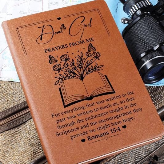 Graphic Leather Journal - Dear God - Prayers From Me - The Shoppers Outlet