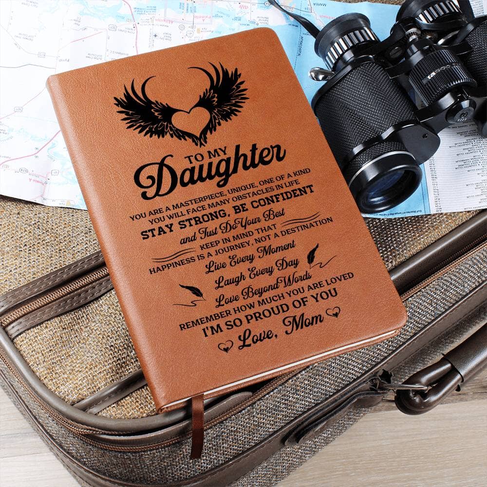 Graphic Leather Journal - Gift For Daughter - You Are A Masterpiece - Love Mom - The Shoppers Outlet
