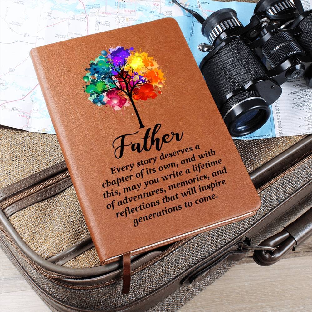 Graphic Leather Journal - Father - Every Story Deserves A Chapter Of Its Own - The Shoppers Outlet