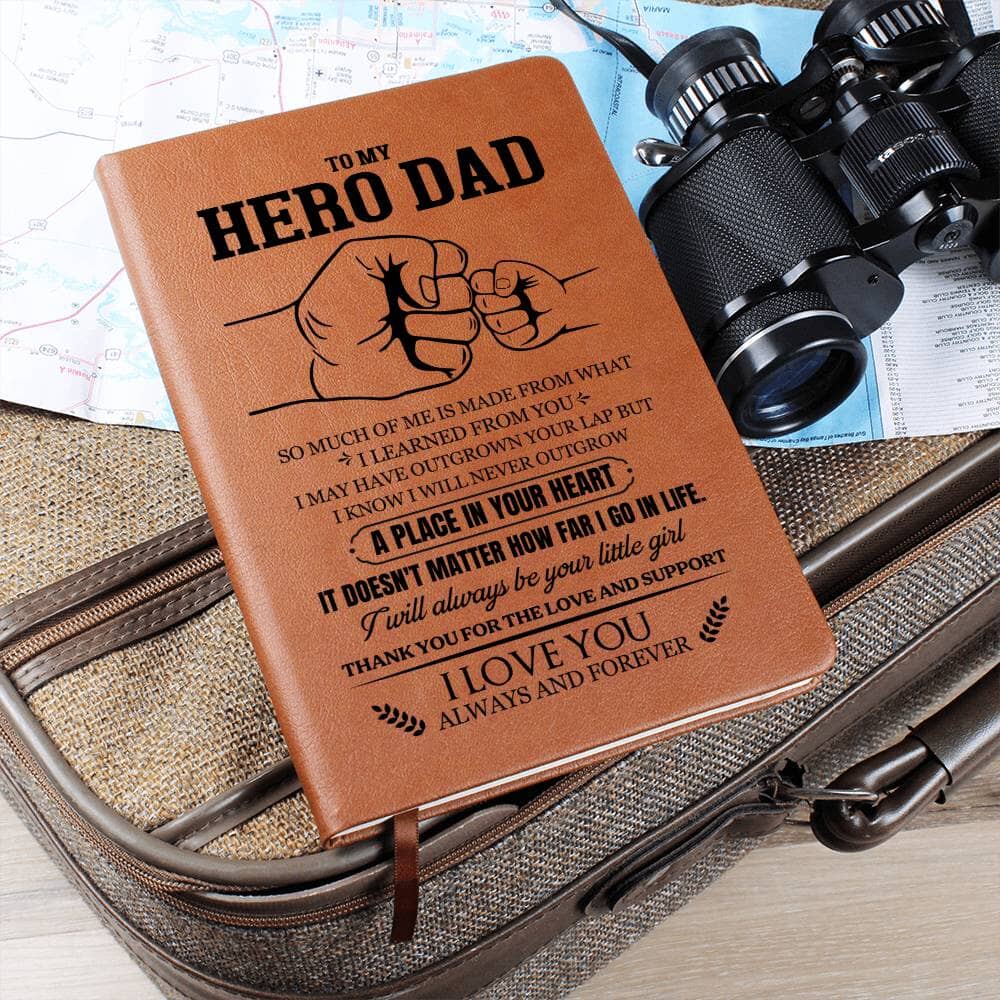 Graphic Leather Journal - My Hero Dad - The Shoppers Outlet