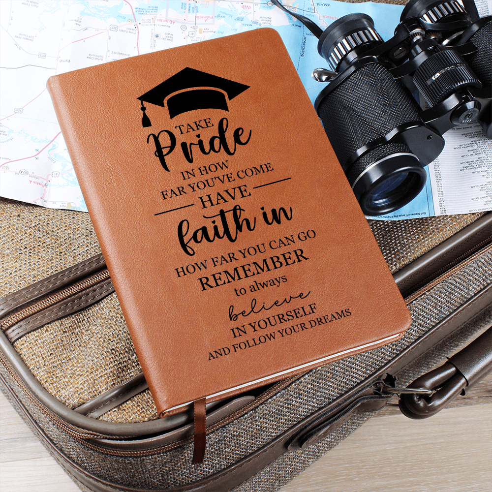 Gradulation Gift - Graphic Leather Journal - The Shoppers Outlet