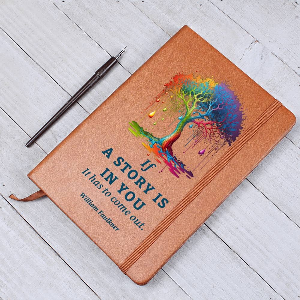 Graphic Leather Journal - If A Story Is In You - The Shoppers Outlet