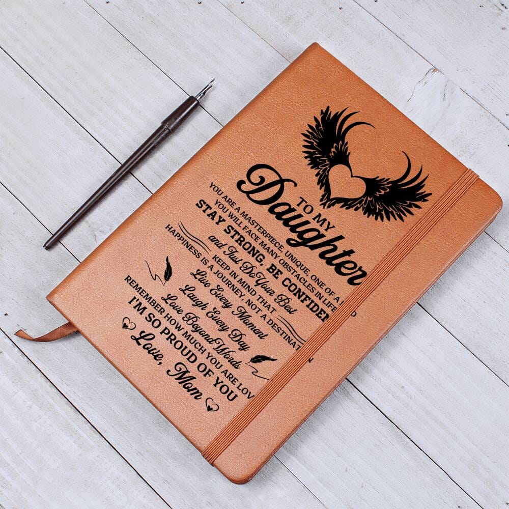Graphic Leather Journal - Gift For Daughter - You Are A Masterpiece - Love Mom - The Shoppers Outlet