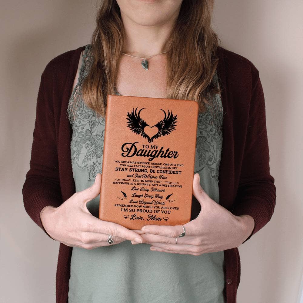 Graphic Leather Journal - Gift For Daughter - You Are A Masterpiece - Love Mom - The Shoppers Outlet