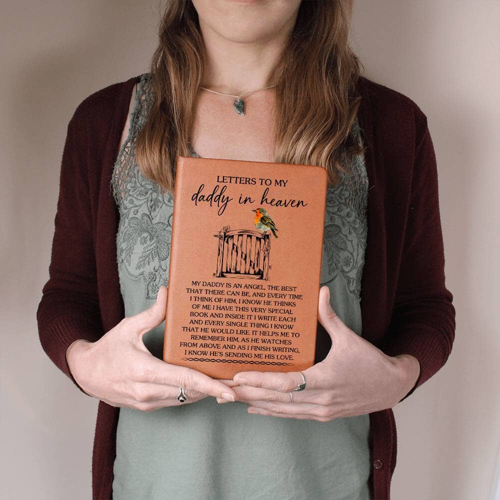 Graphic Leather Journal - Letter To My Daddy In Heaven - The Shoppers Outlet