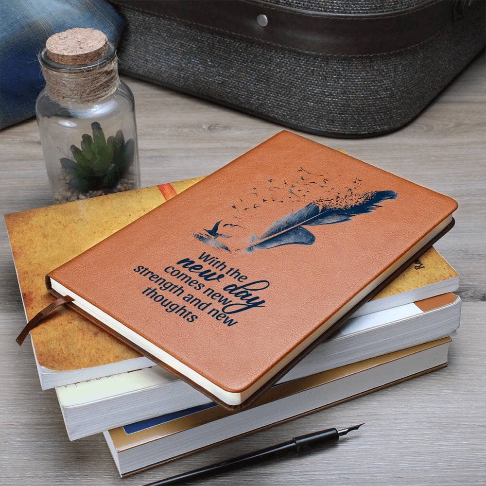 Graphic Leather Journal - With The New Day - The Shoppers Outlet