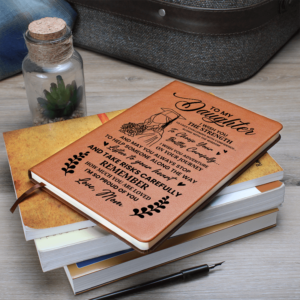 Graduation Gift - Gift For Daughter - Graphic Leather Journal - The Shoppers Outlet