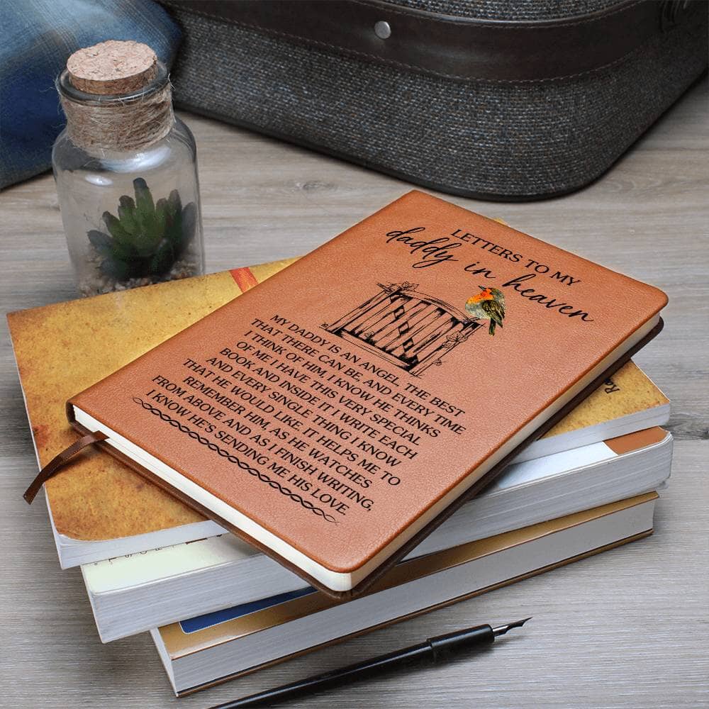 Graphic Leather Journal - Letter To My Daddy In Heaven - The Shoppers Outlet