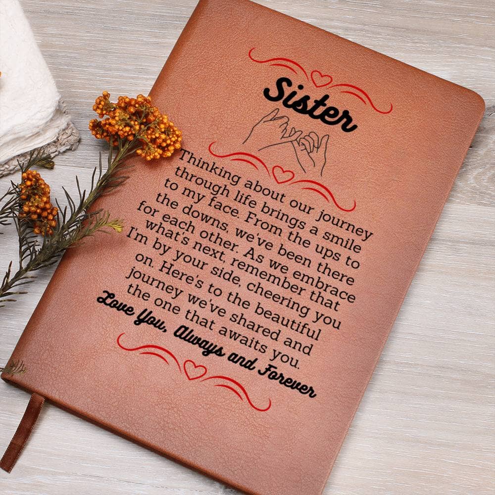 Graphic Leather Journal - Thinking About Our Journey - The Shoppers Outlet