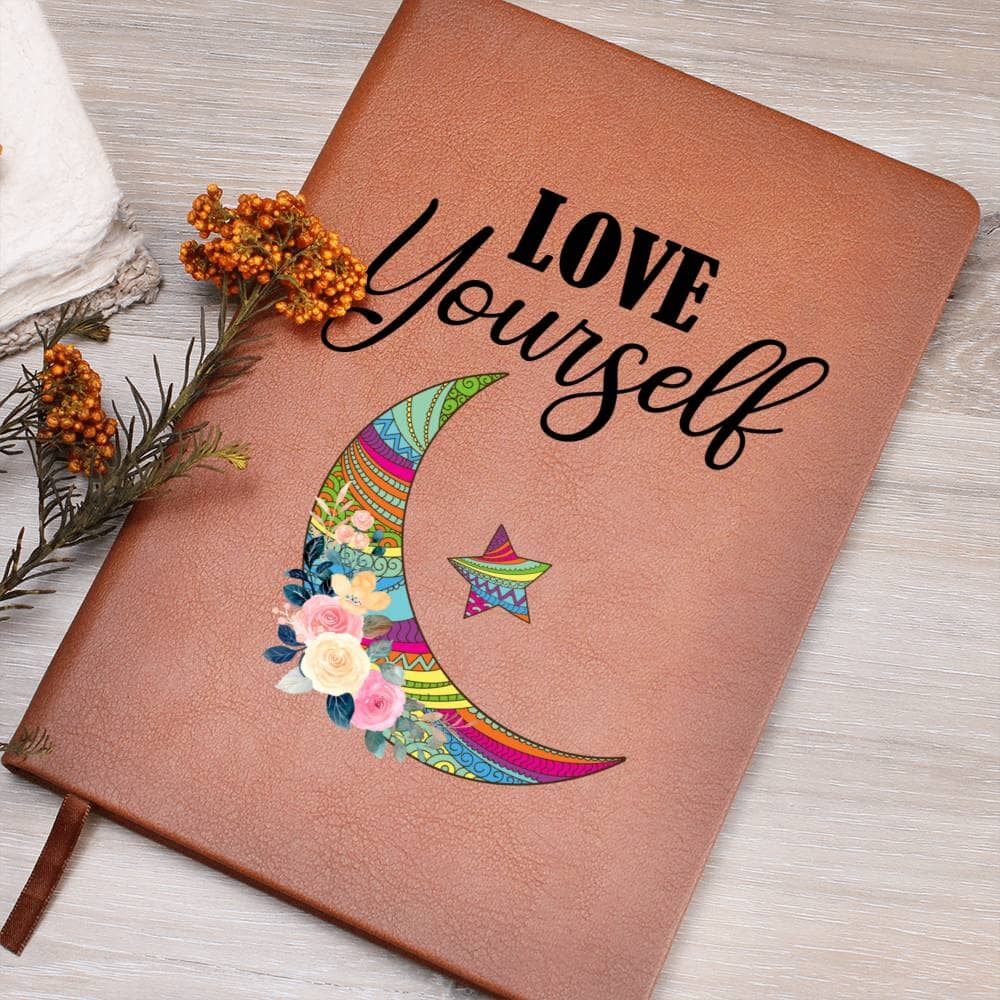 Graphic Leather Journal - Love Yourself - The Shoppers Outlet