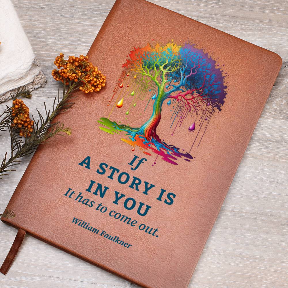 Graphic Leather Journal - If A Story Is In You - The Shoppers Outlet