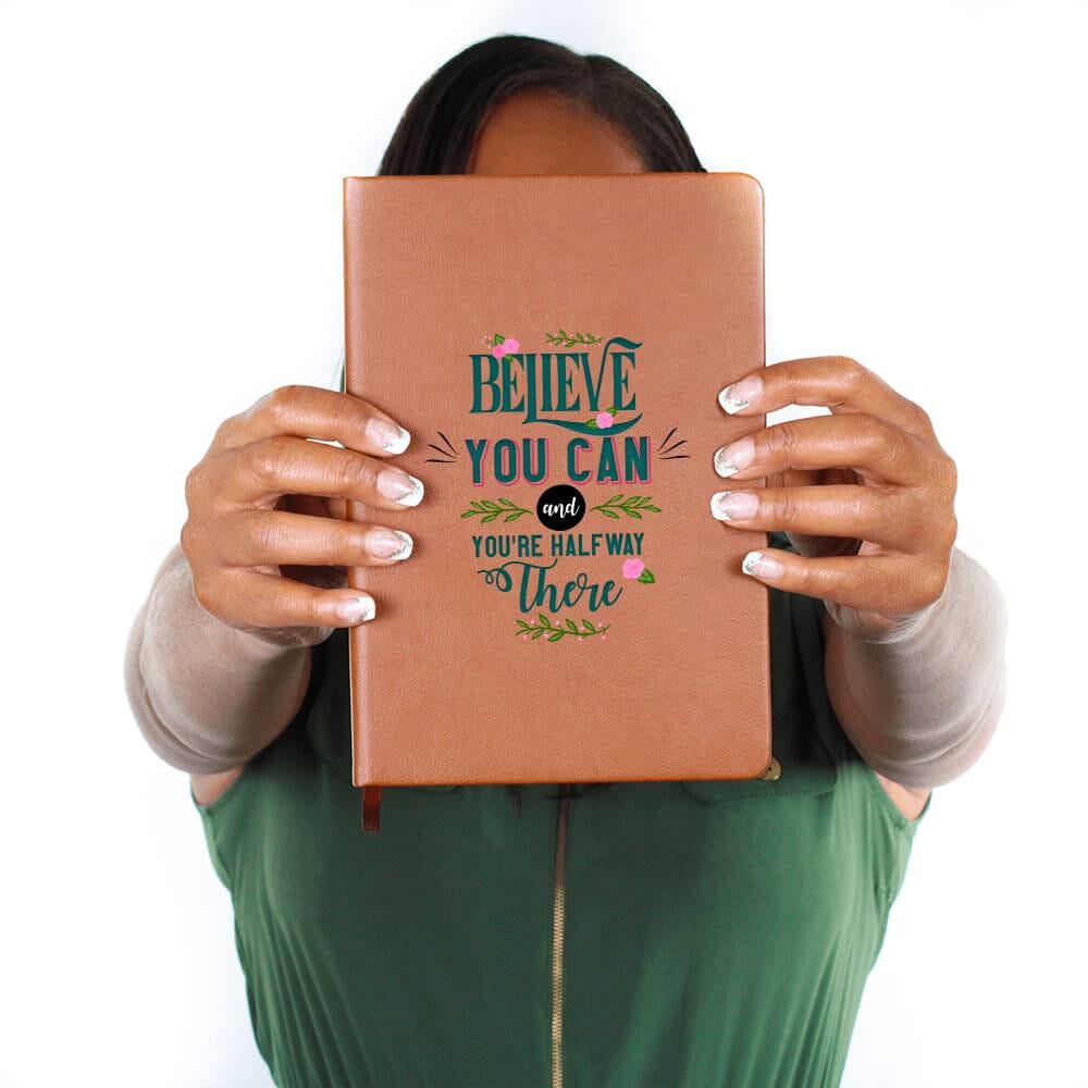 Graphic Leather Journal - Believe You Can - The Shoppers Outlet