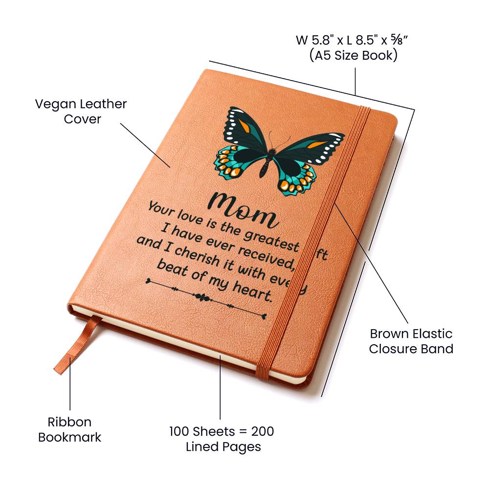 Graphic Leather Journal - Mom Your Love Is The Greatest - The Shoppers Outlet