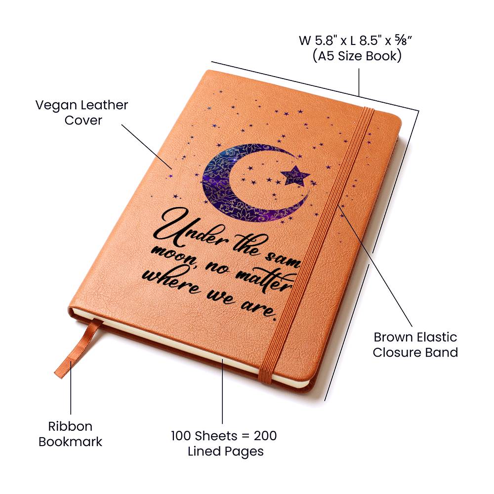 Graphic Leather Journal - Under The Same Moon - The Shoppers Outlet